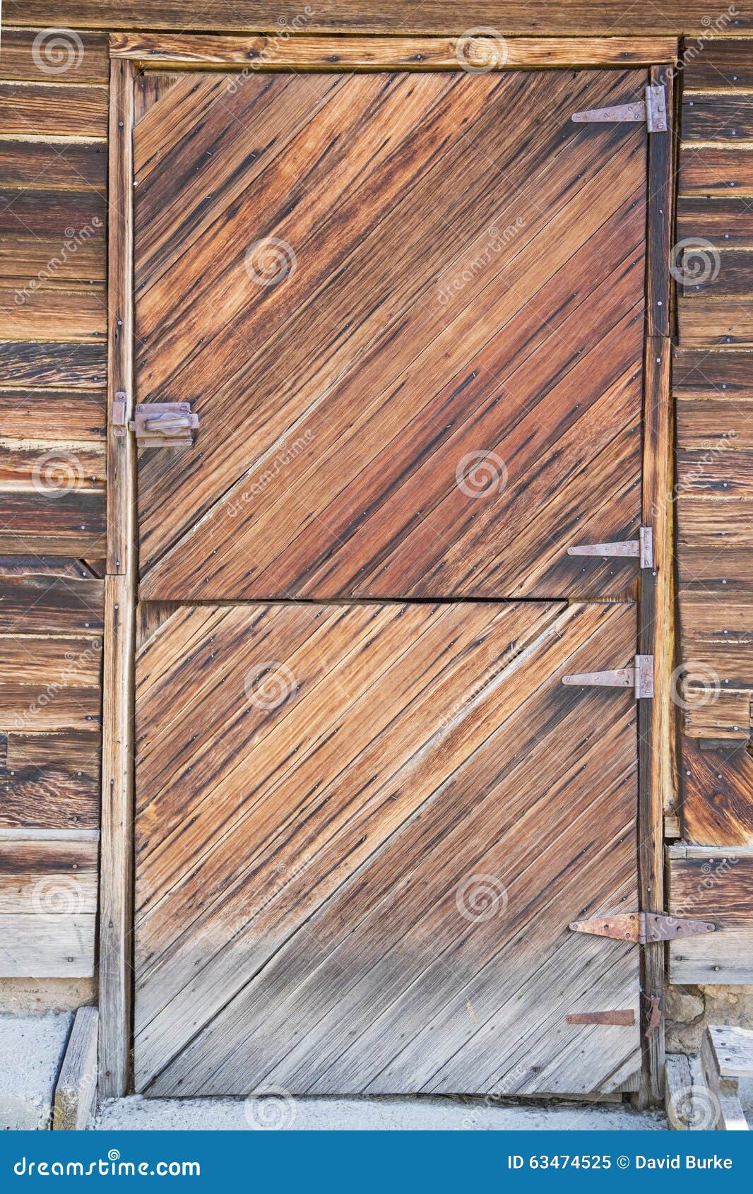 Old Split Barn Door Window Wooden Stock Photo - Image 