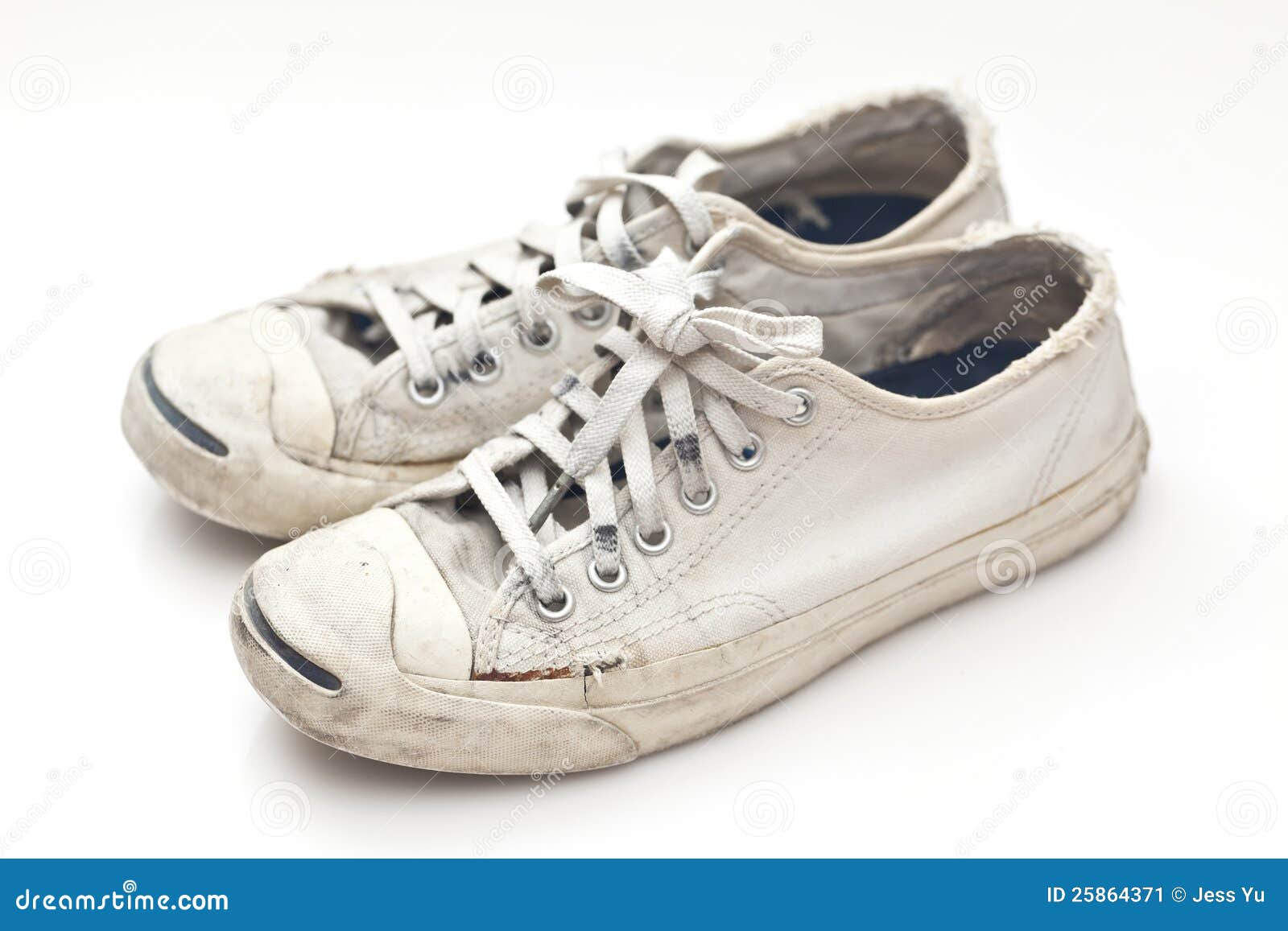 Old Sport Shoes On White Background 