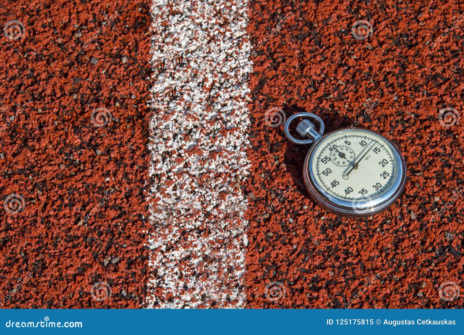 Old Sport Stopwatch on Running Track Rubber Stock Image Image of