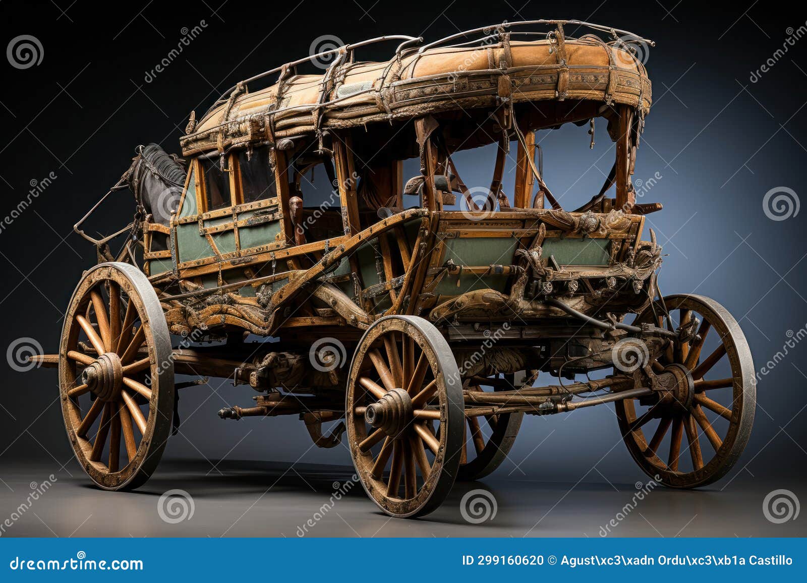 Old Stagecoach or Passenger Caravan. Stock Photo Image of america