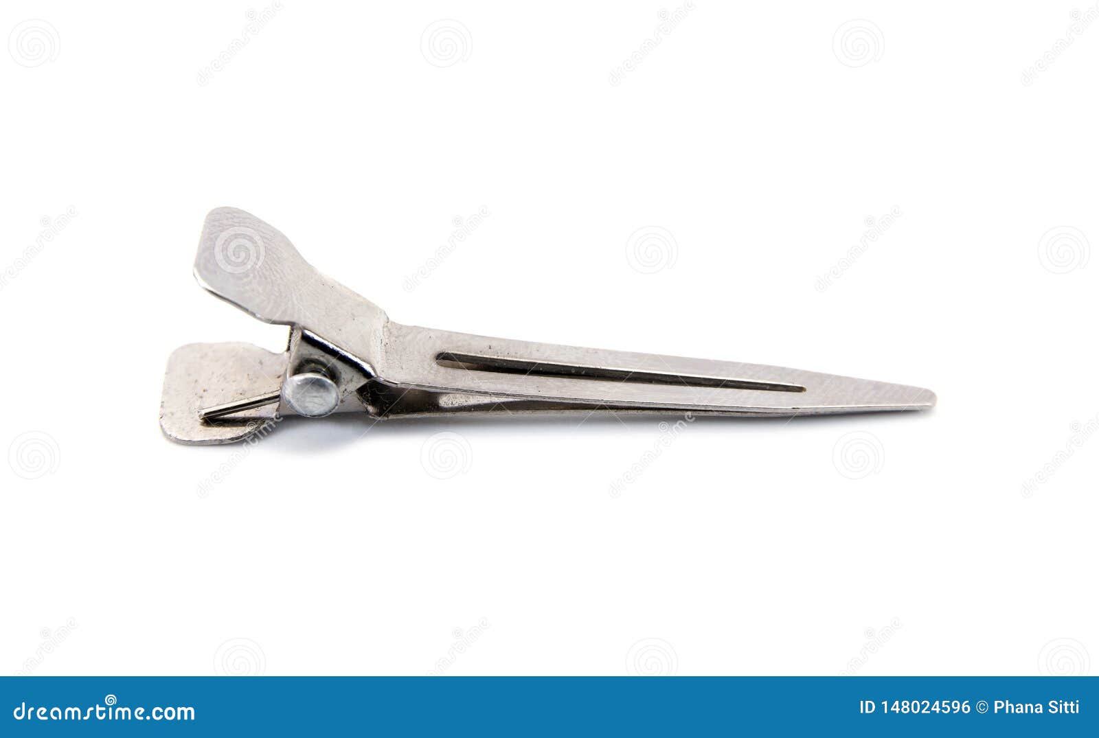 Old Stainless Hair Pin Isolated on White Background. Hair Clip Isolated.  Black Metal Hair Clip Isolated Stock Photo - Image of backgroundhair,  color: 148024596