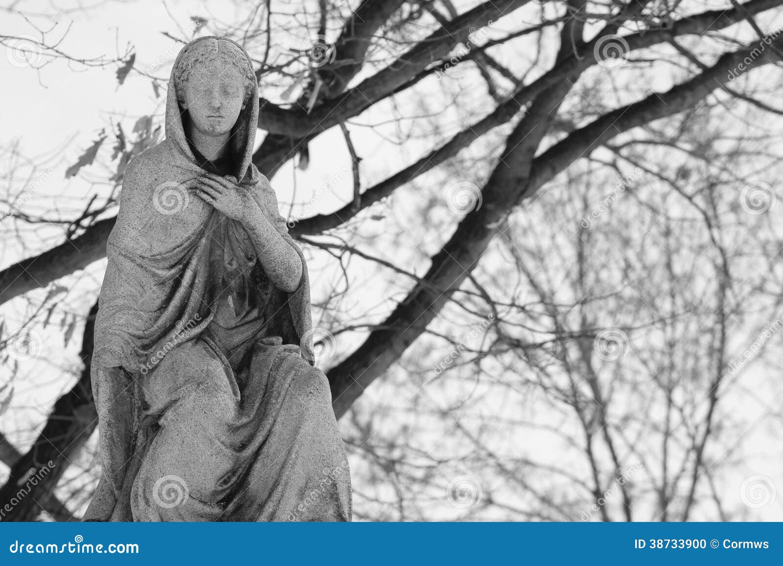 Old Statue Black and White stock photo. Image of architecture 38733900