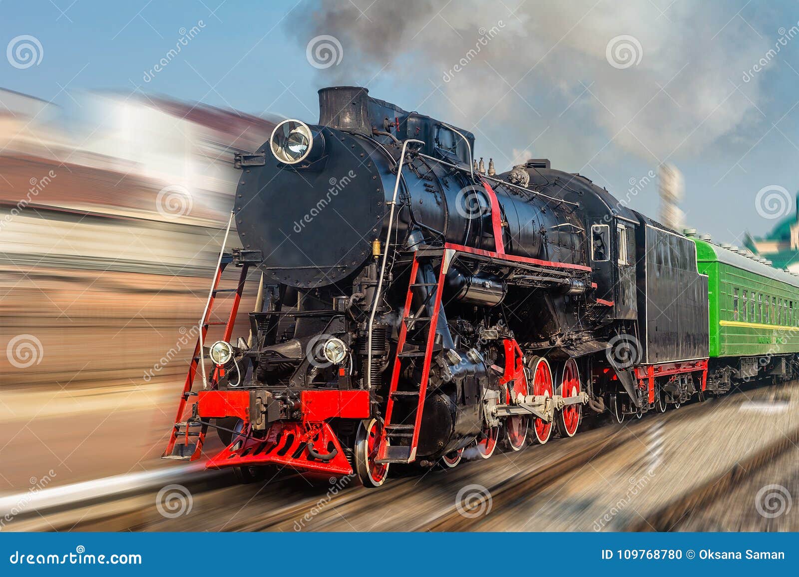 Old red engine stock photo. Image of train, locomotive - 10458302