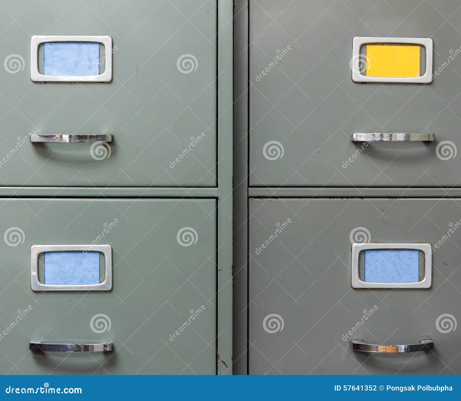 Old Steel Filing Cabinet Stock Photo Image Of Blank 57641352