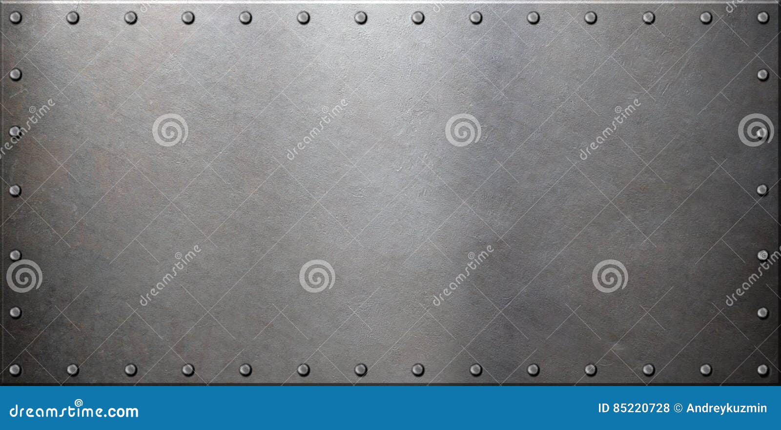 old steel metal plate with rivets