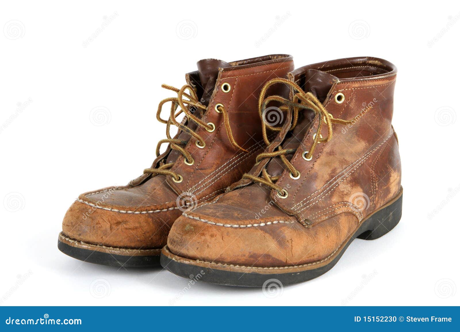 Old Steel Toed Shoes stock photo. Image of brown, worn - 15152230