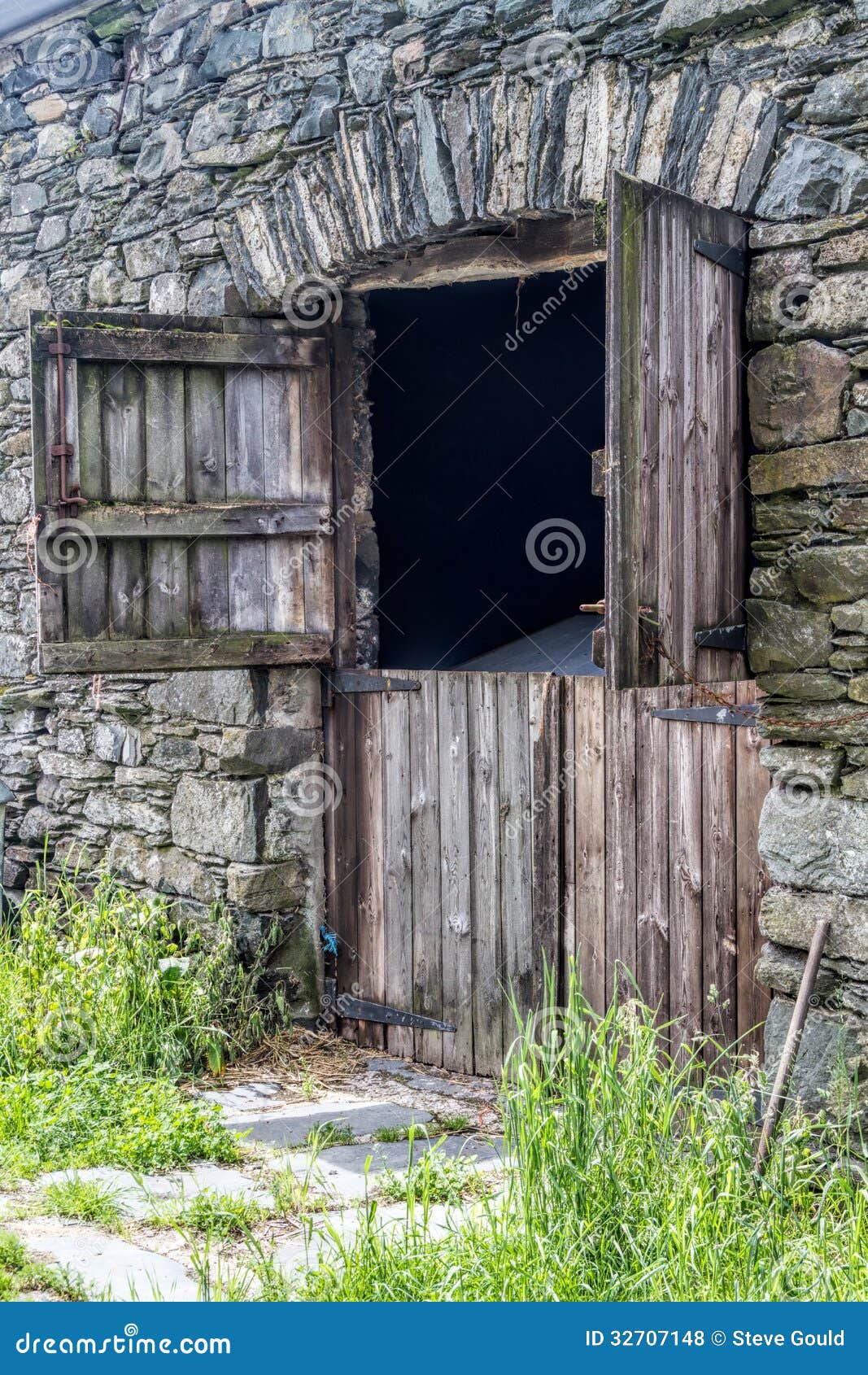 old stone barn stock photo. image of door, village