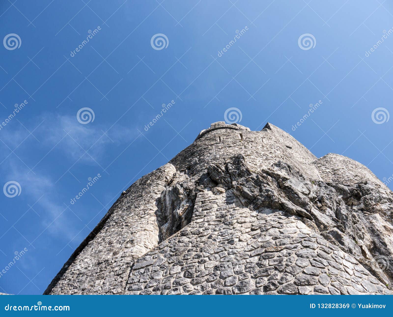old citadel on the rock bottom view