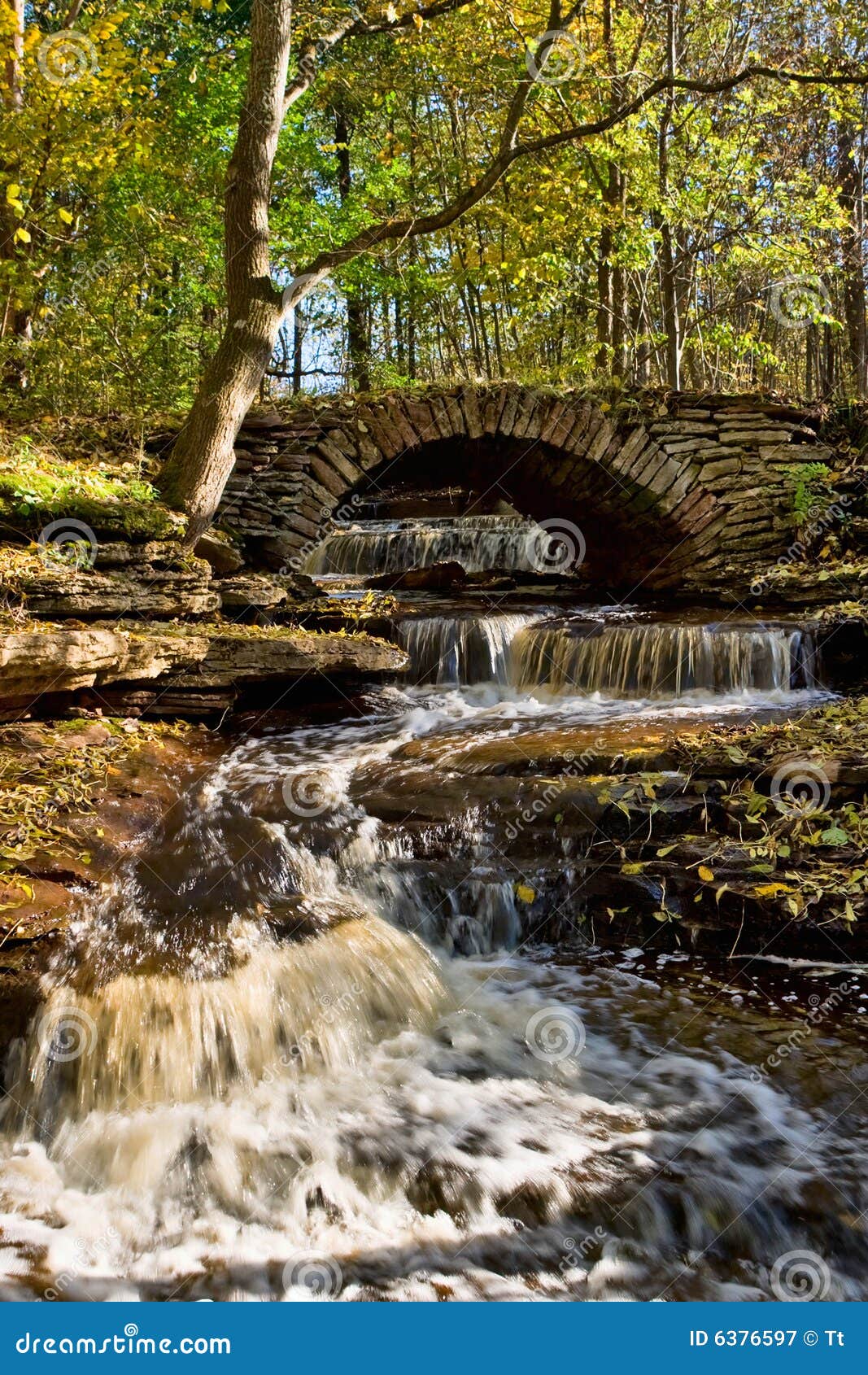 Old stone bridge stock image. Image of falls, arch, canyon - 6376597