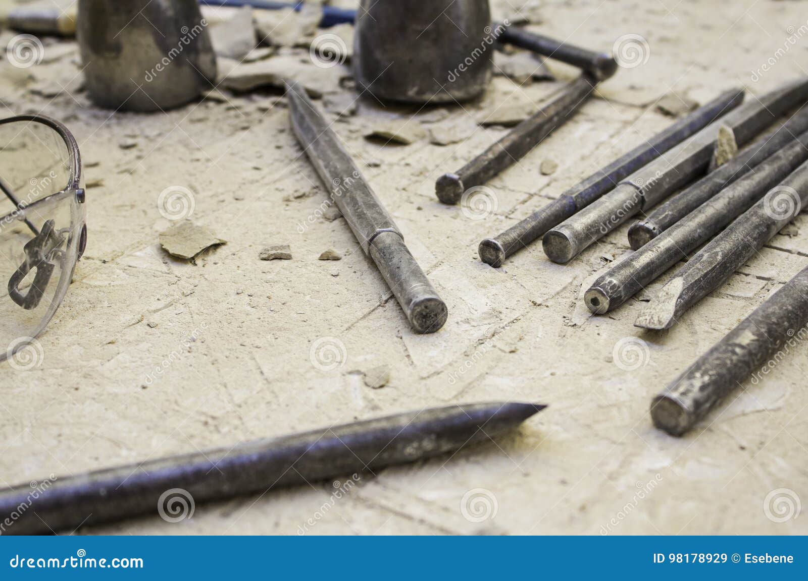 Old Stone Carving Tools in Traditional Way Stock Image - Image of hard,  detail: 98178929
