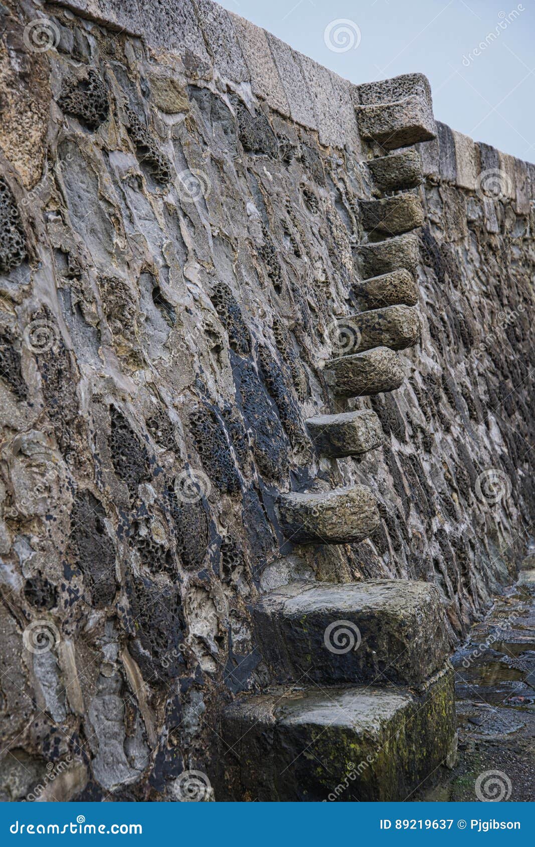 Old Stone Steps the Cobb stock image. Image of lyme, regis 89219637