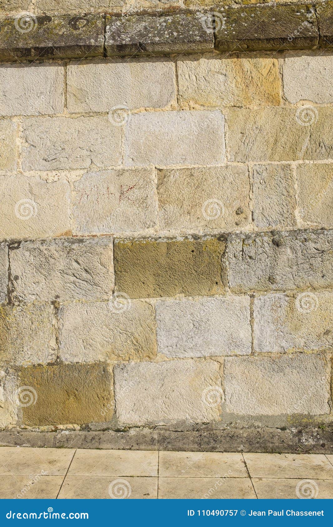 old stone wall background. citywall france normandy