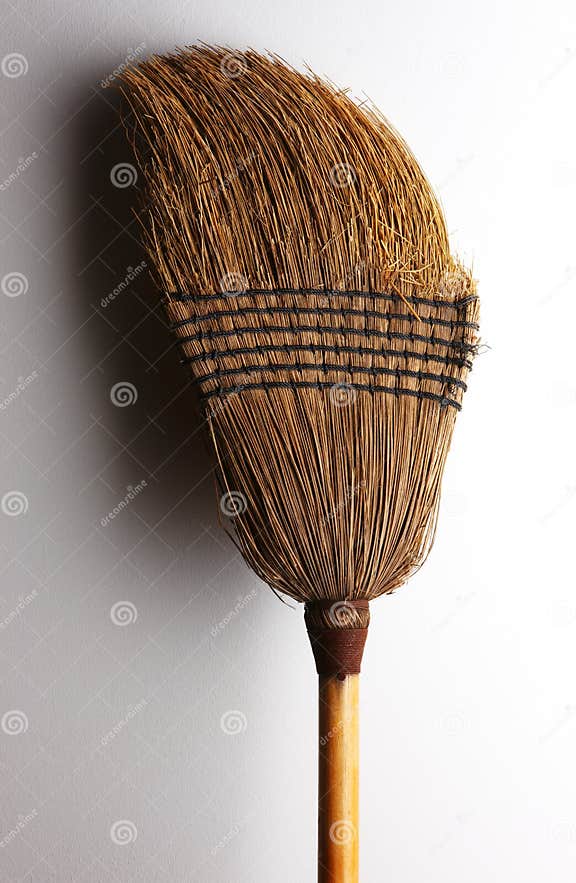 Old straw broom stock photo. Image of broom, bristle 25835154