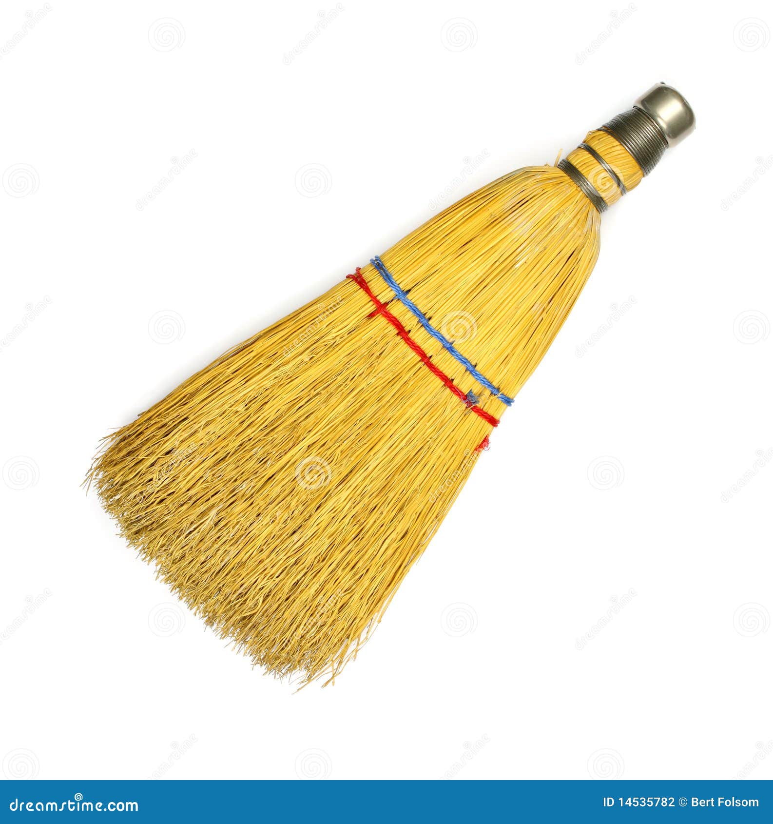 Hand With Brush Paints With Blue Paint RoyaltyFree Stock Photo 142285863