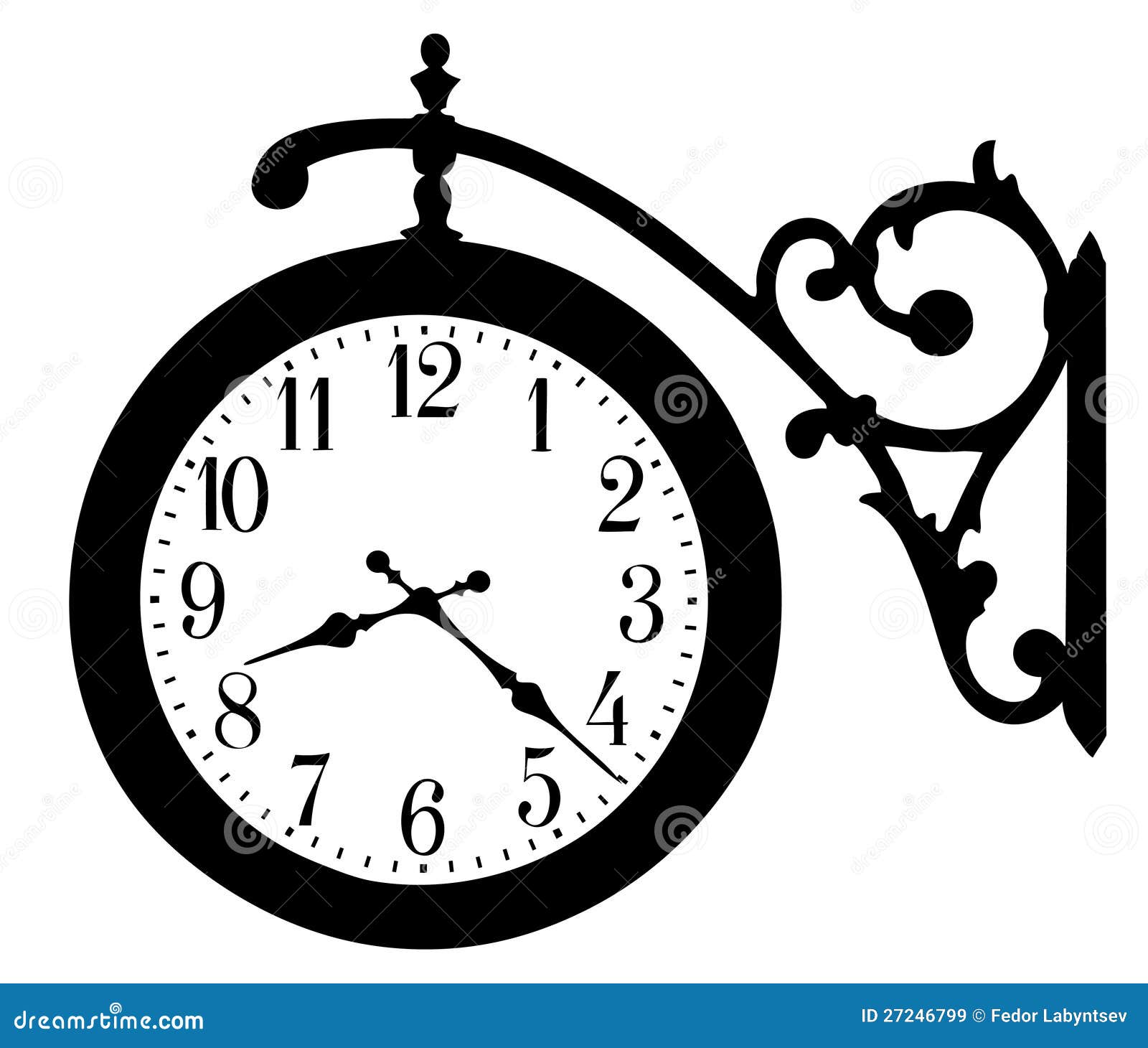Old street hours stock vector. Illustration of sign, minute 27246799