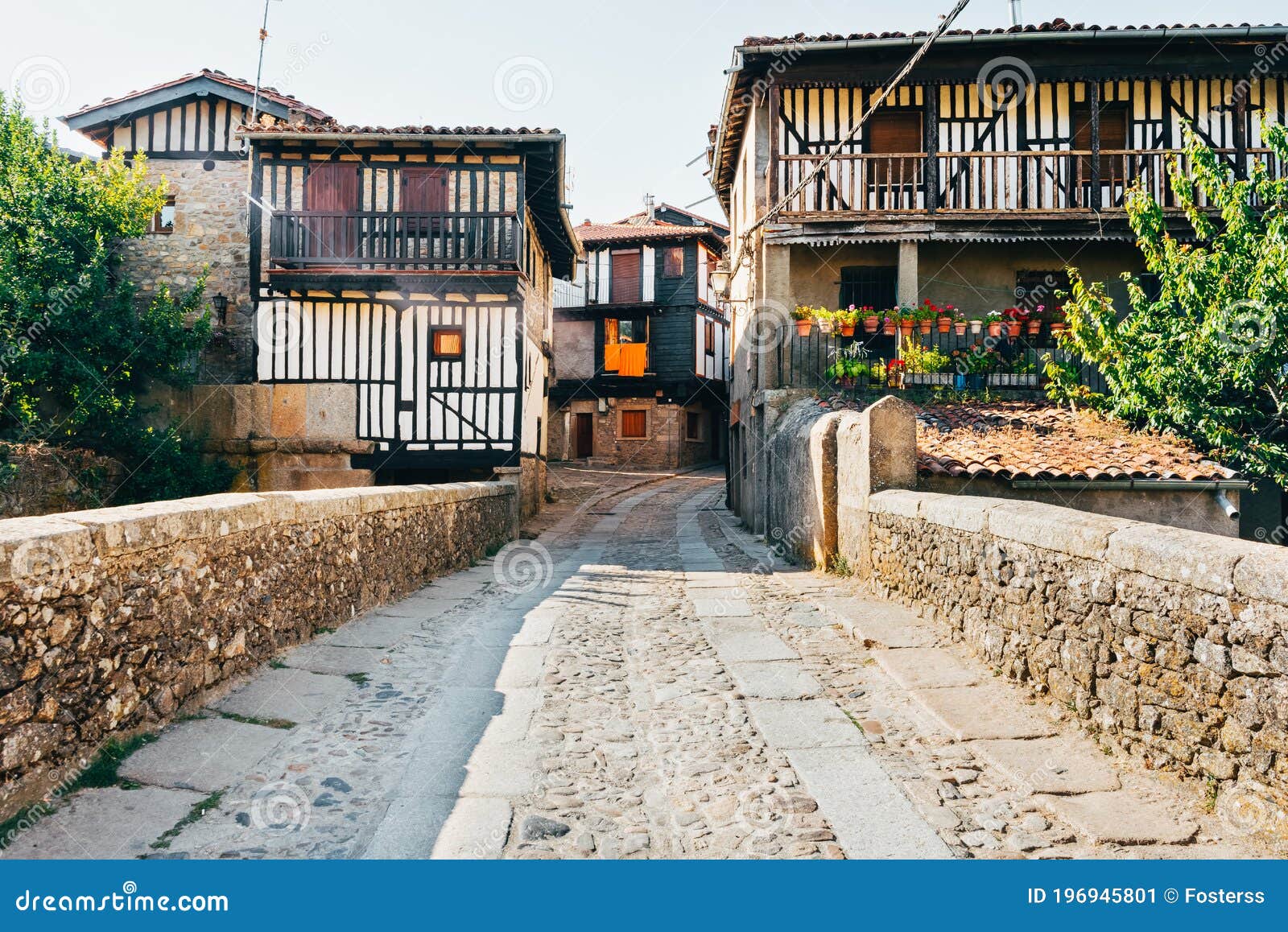 old street in la alberca, salamanca, spain