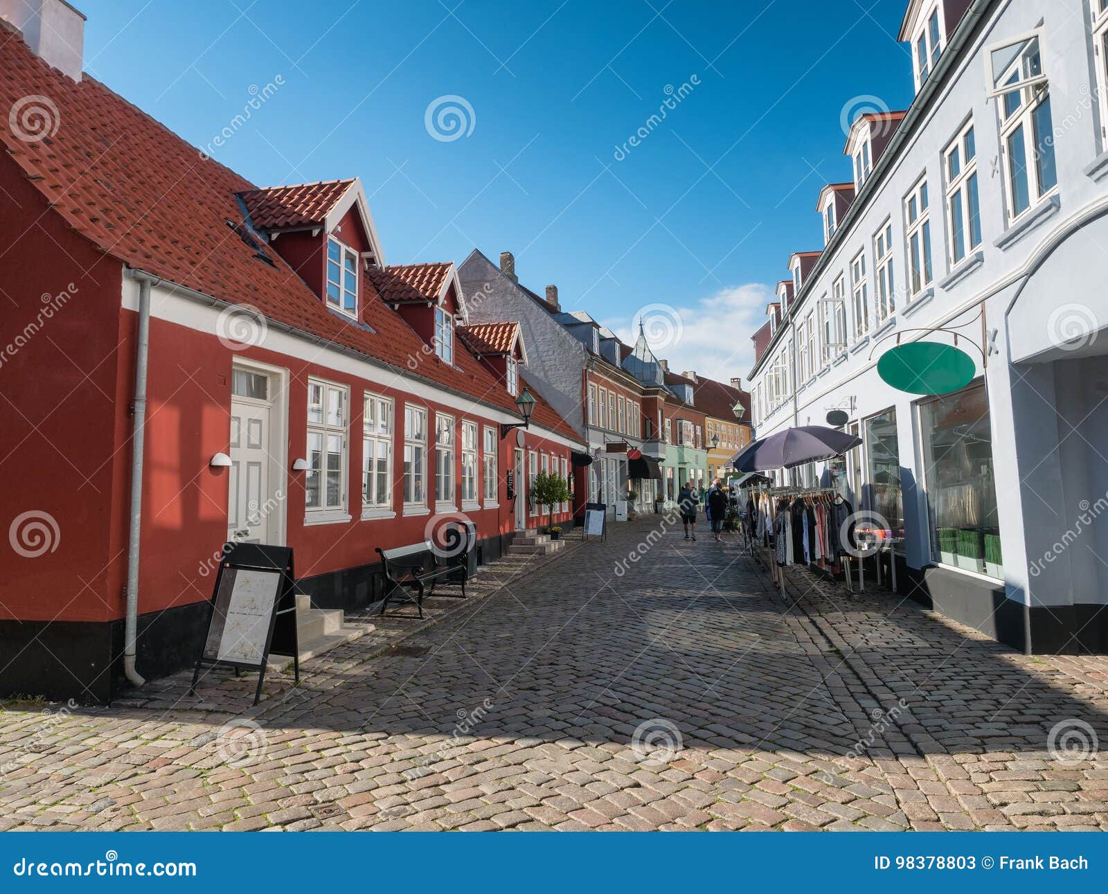 Old Streets and Half Timbered Homes in Ebeltoft, Denmark Editorial