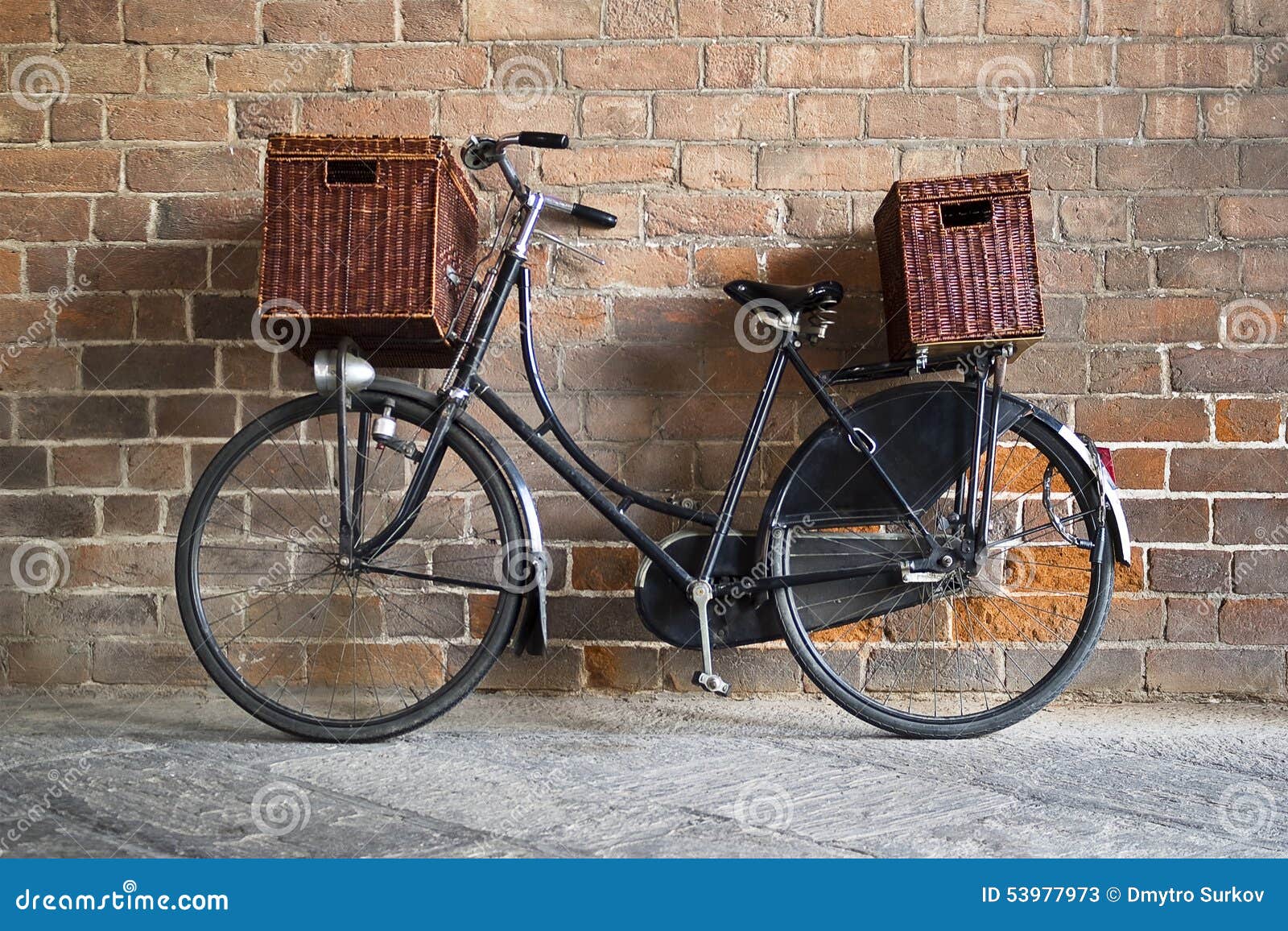 old fashioned bike with basket