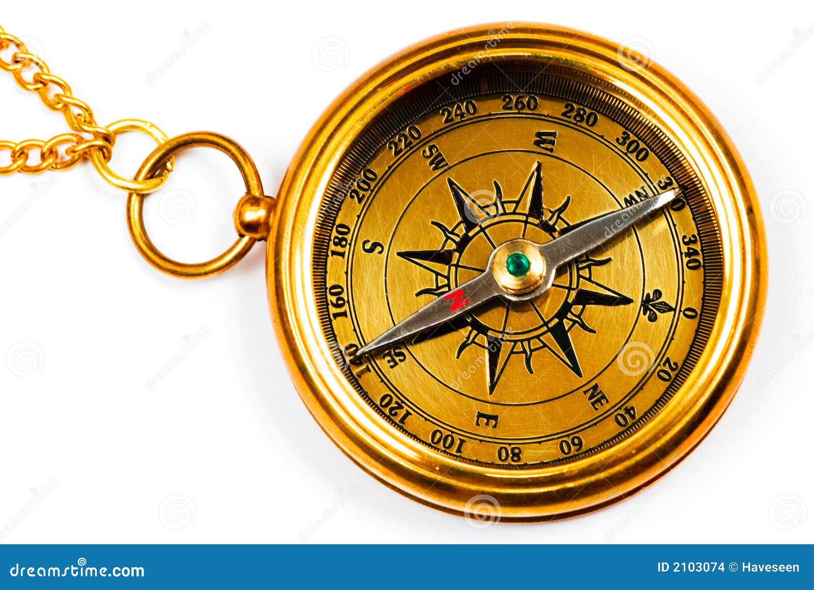Old style brass compass stock photo. Image of antique 2103074