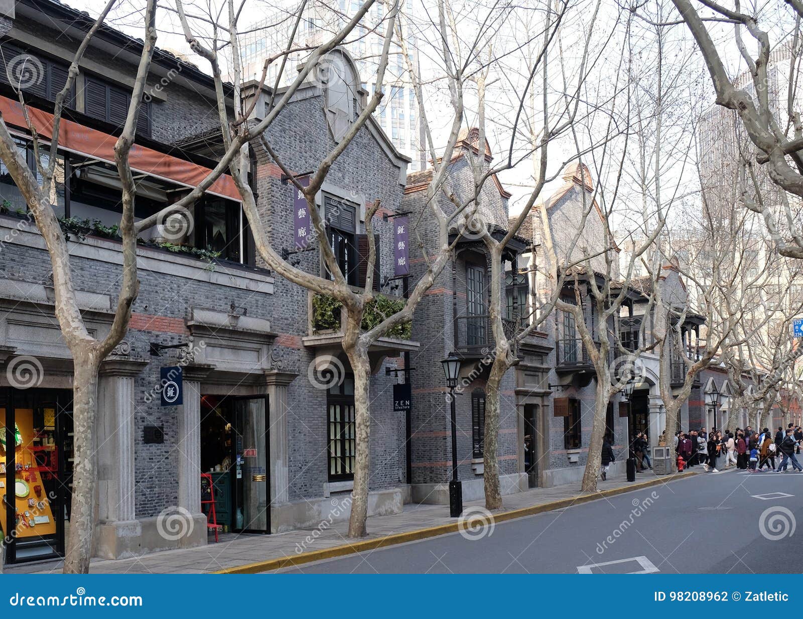 Old Style Colonial Era Buildings in the Xintiandi District in Shanghai ...