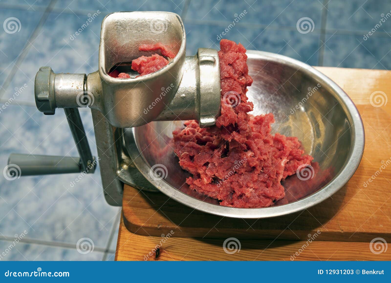 Old style meat grinder stock image. Image of artificial 12931203