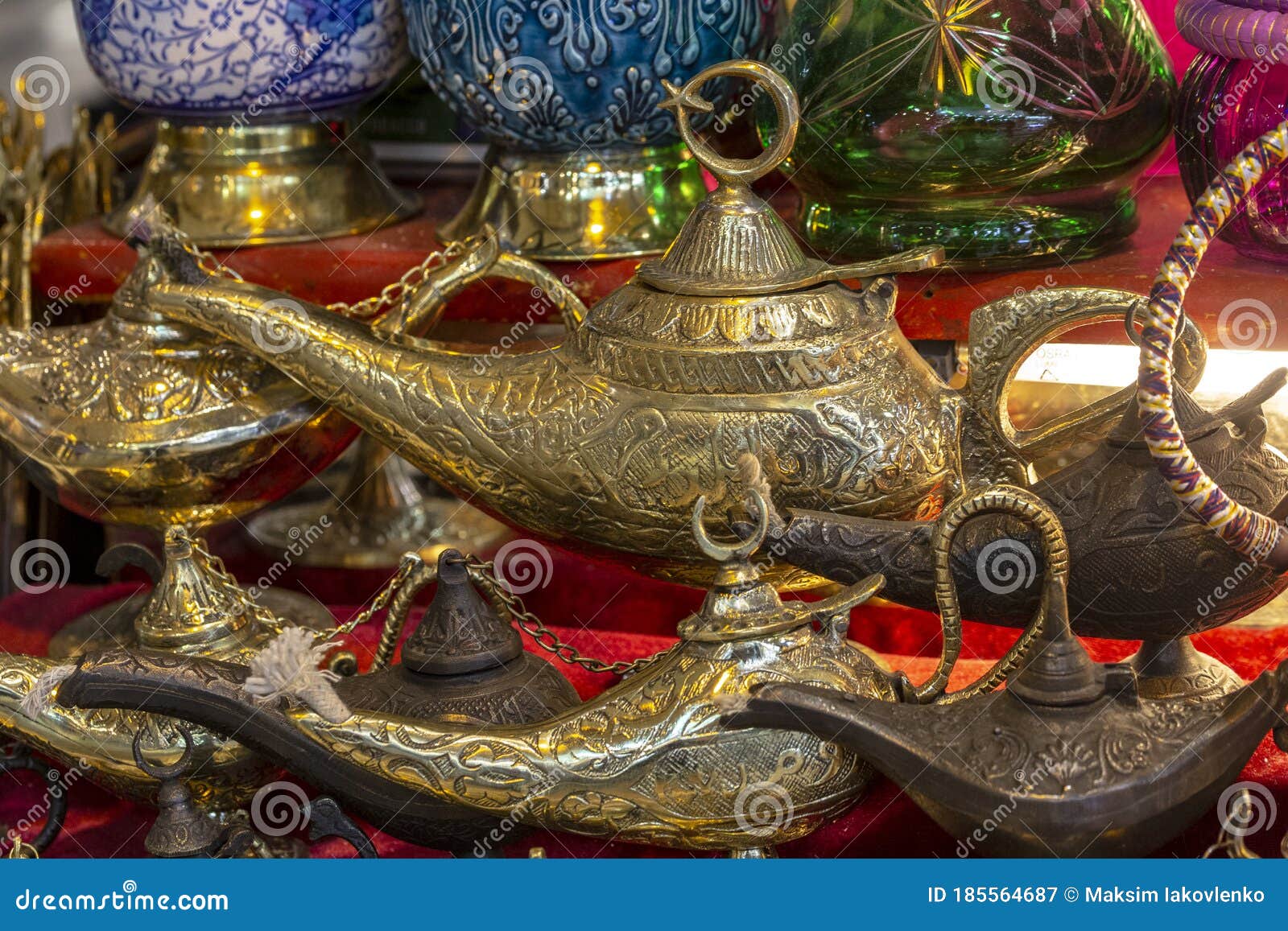 A Old Style Oil Lamp. Aladdin`s Lamp Stock Image Image of koran