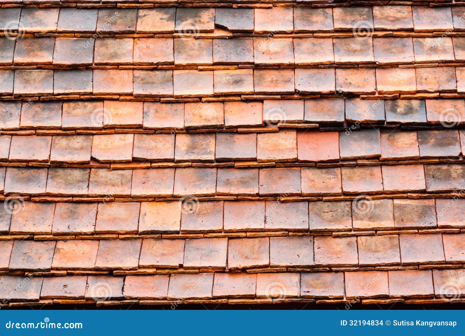 Old style red tile roof stock photo. Image of protection - 32194834