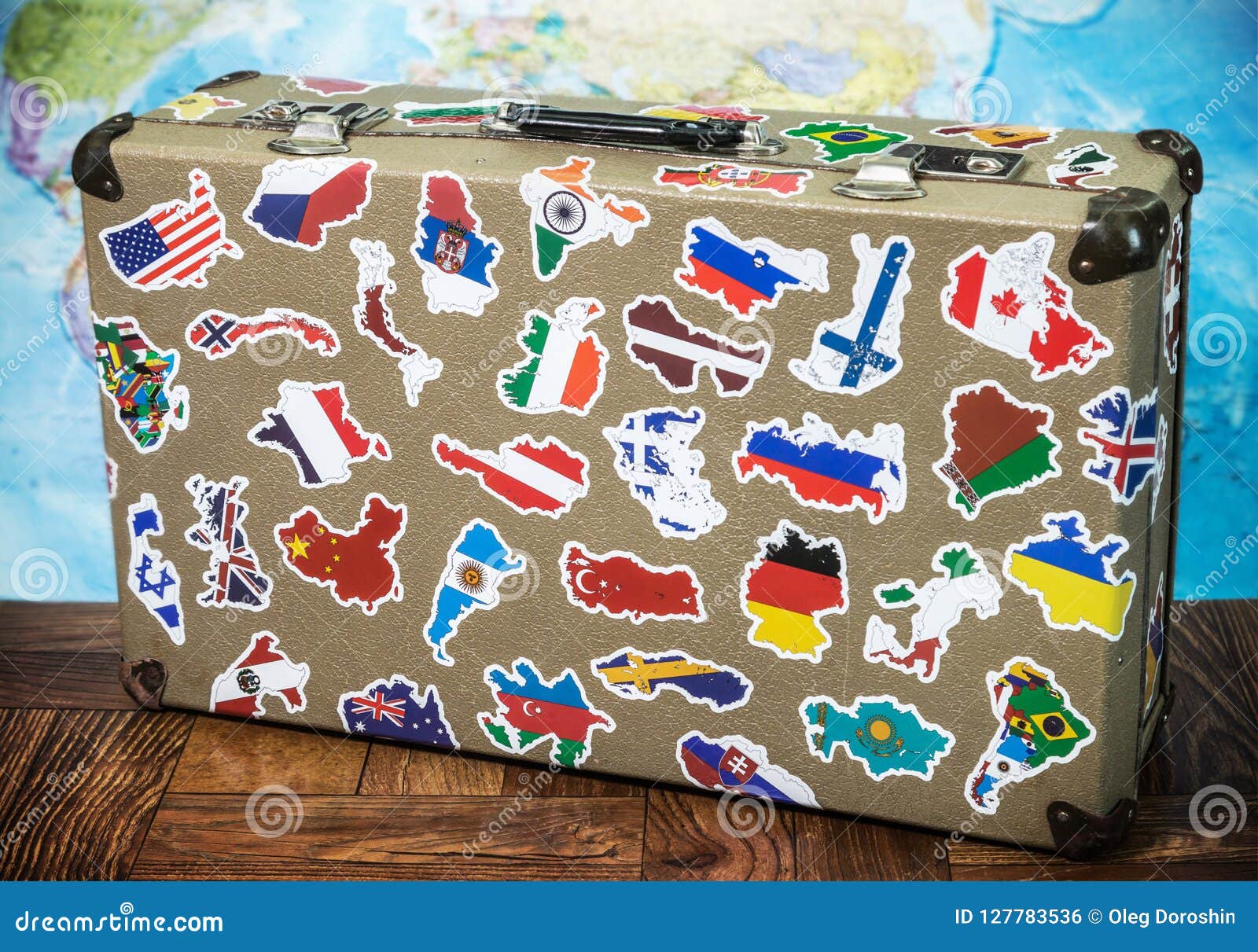 and a lot more 50 Unique National Flag Sticker package for suitcases bags 