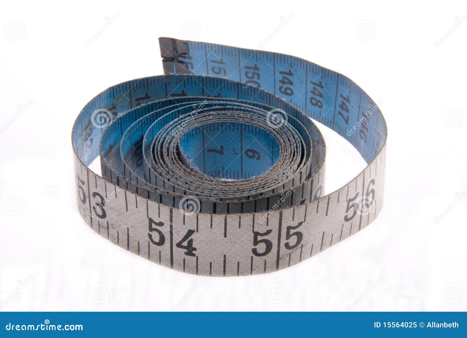 Old Tape Measure isolated on white