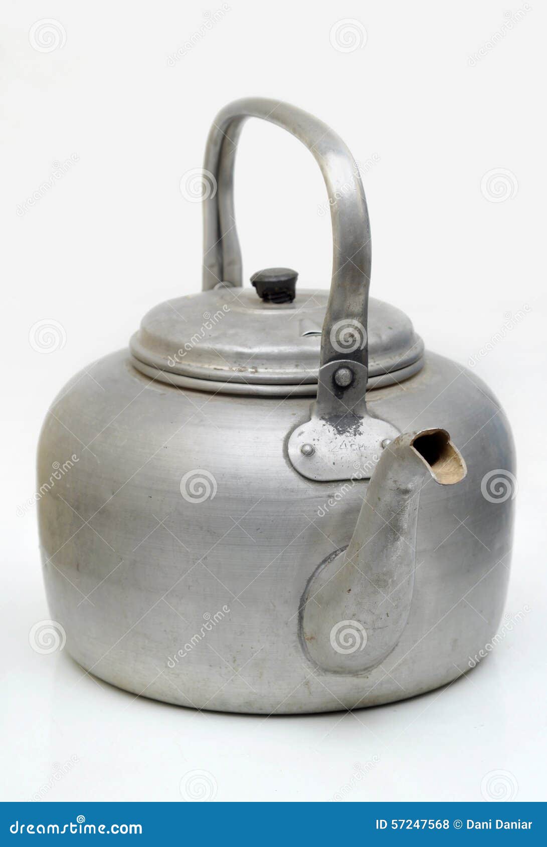 Alumunium old teapot stock photo. Image of alumunium 57247568