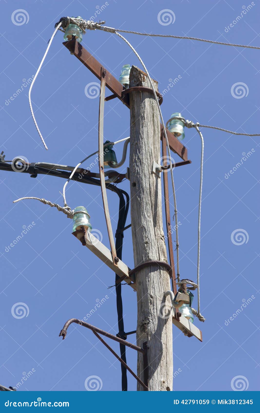 Old telegraph post stock image. Image of phone, energy 42791059