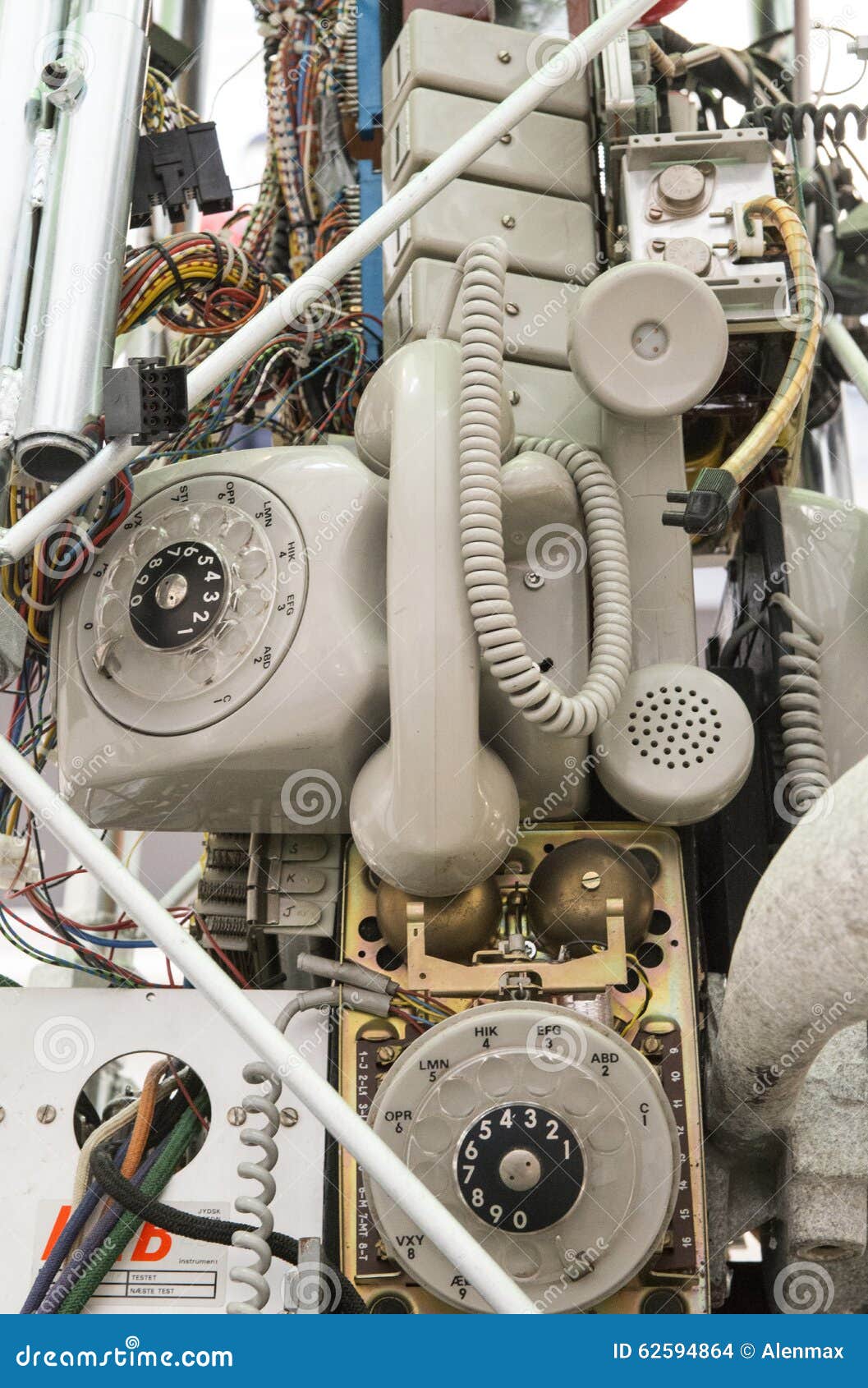 Old telephone equipment stock photo. Image of antique 62594864
