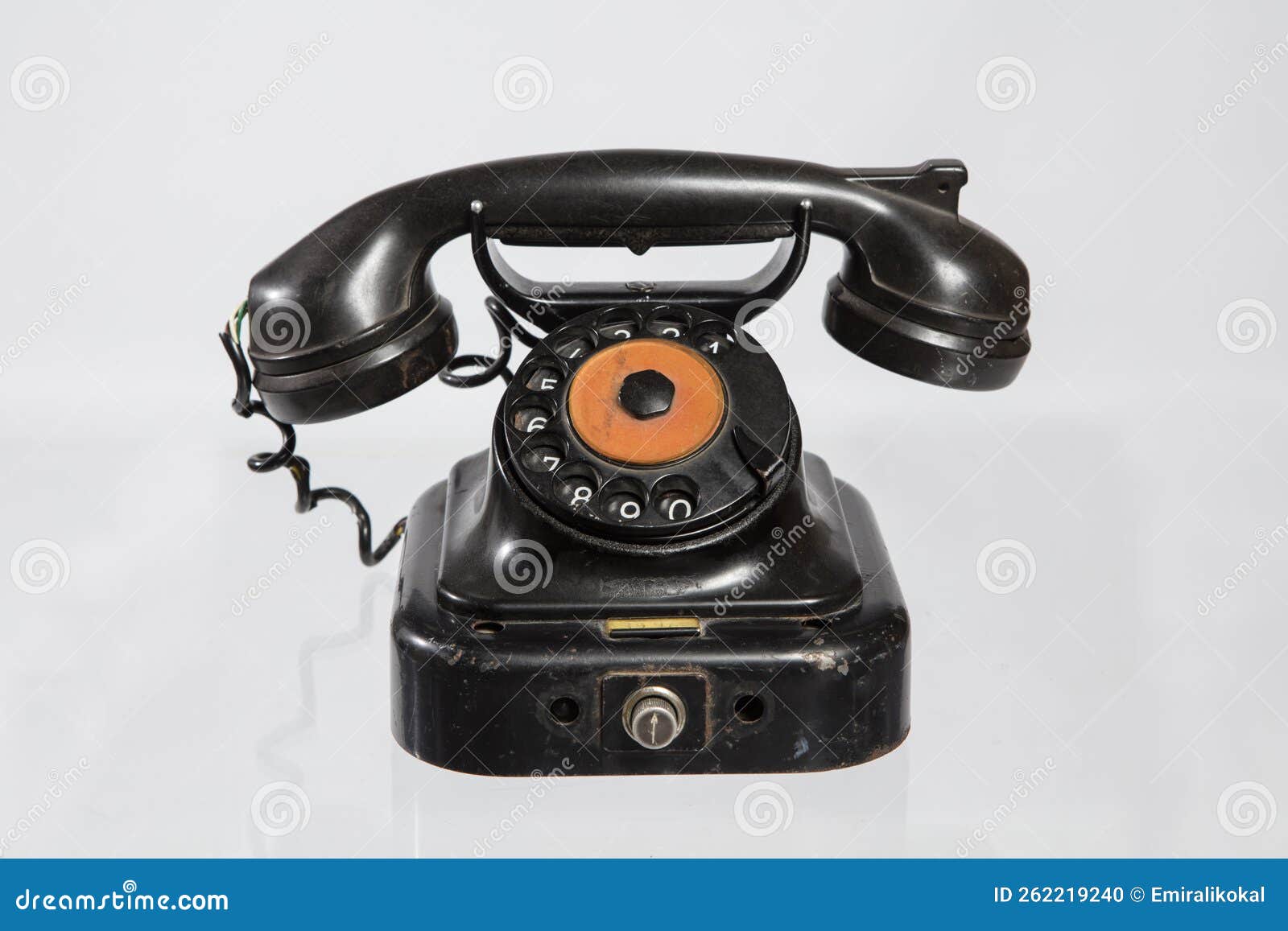Old Telephone Isolated White Background Stock Photo Image of call