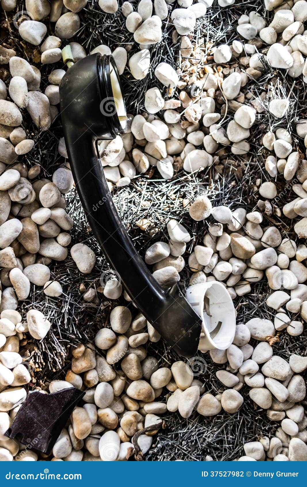 Old telephone receiver stock photo. Image of stone, earpiece 37527982