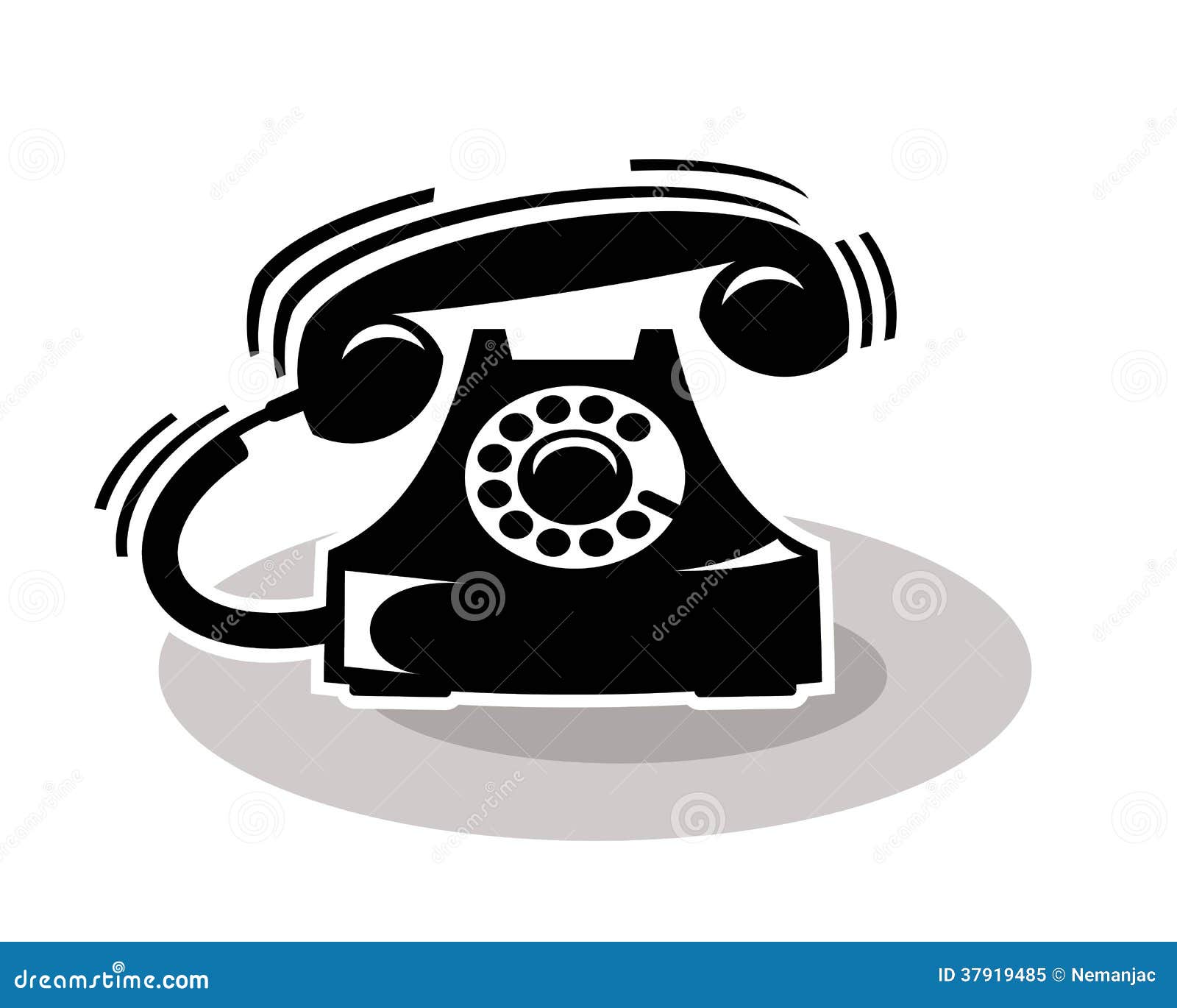 Old telephone ringing stock illustration. Illustration of obsolete -  37919485