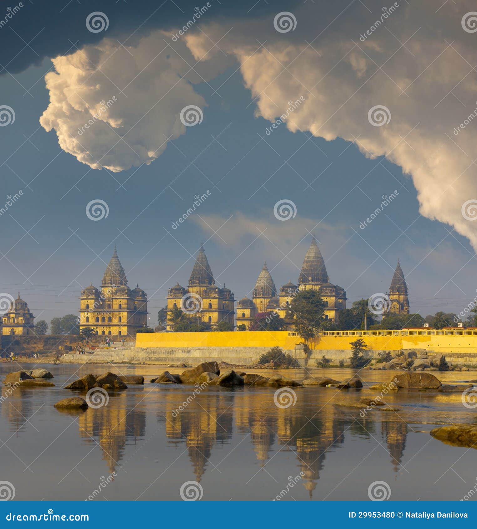 Old temples near the river stock photo. Image of landmark 29953480