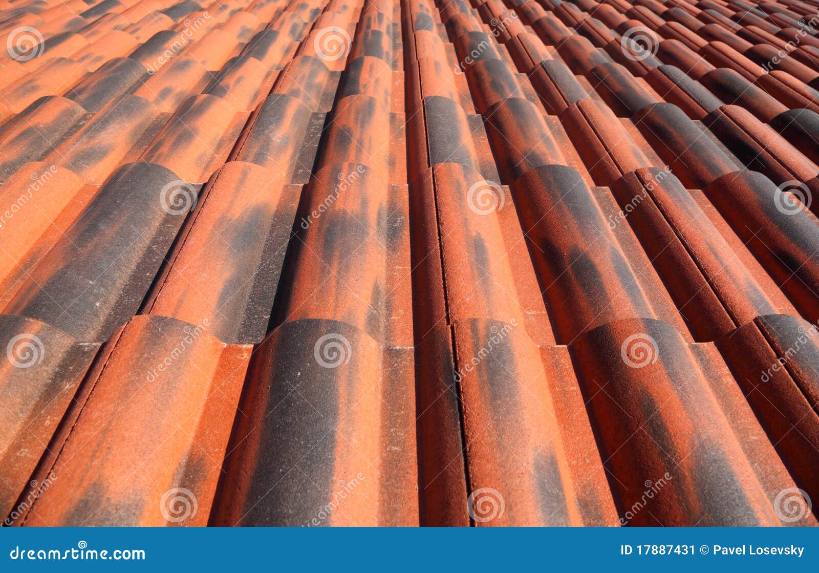 Old terracotta tile roof stock image. Image of metal - 17887431