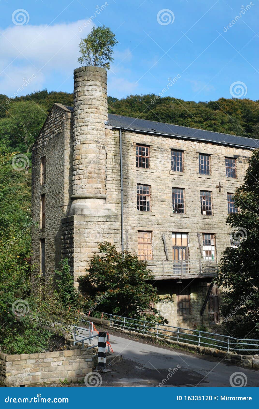 Old Textile Mill in Yorkshire Stock Photo Image of path, blue 16335120