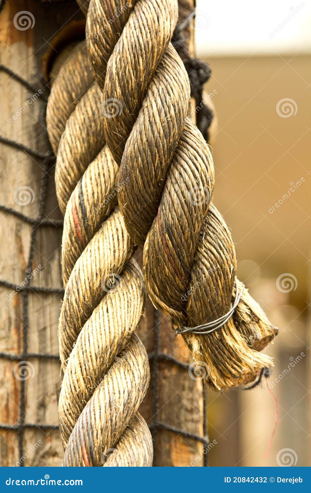 An old thick hemp rope stock photo. Image of antique - 20842432