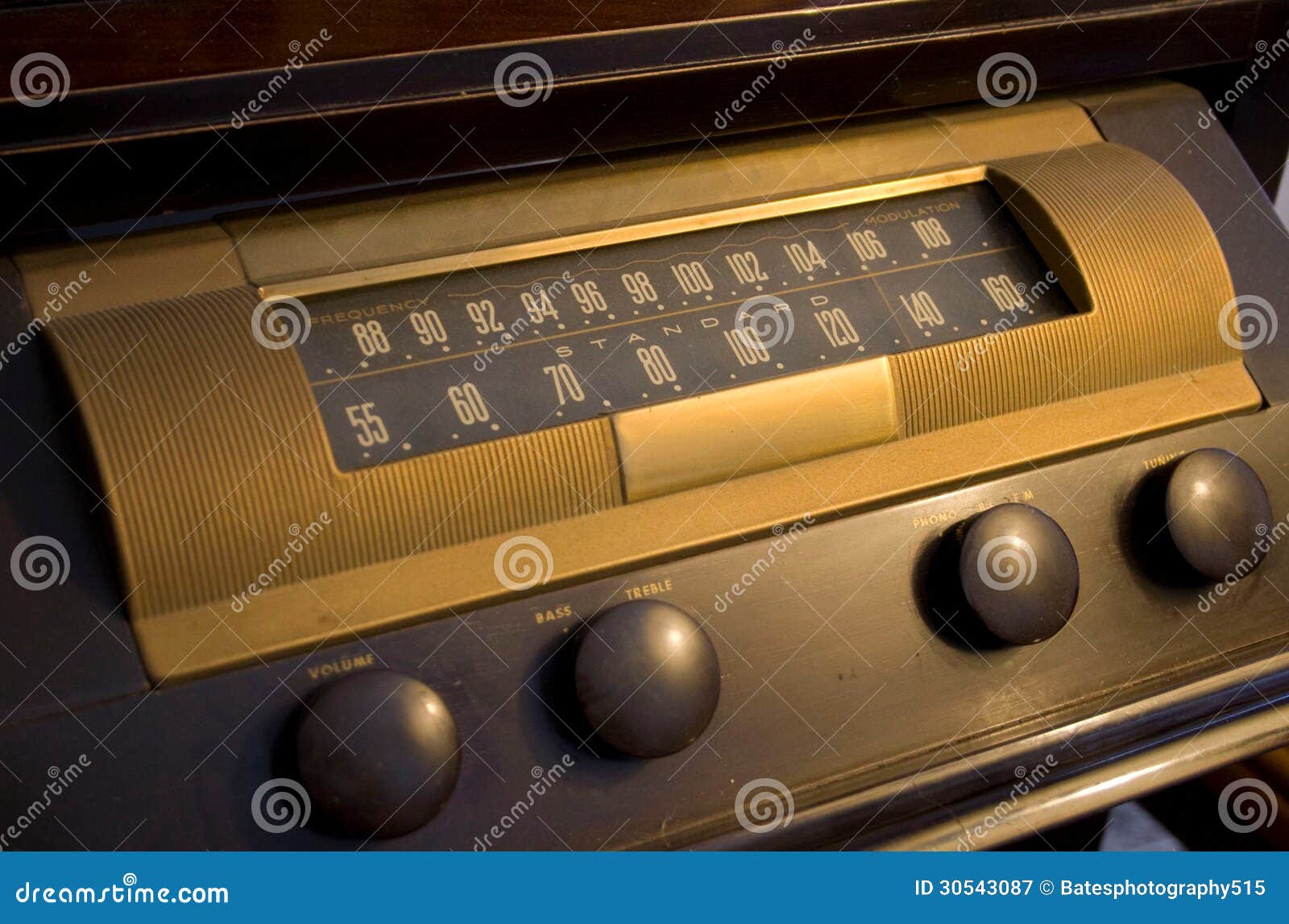Old Time Radio stock image. Image of golden, frequency - 30543087