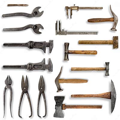 Old tools stock image. Image of knife, rust, studio, hammer - 5540105