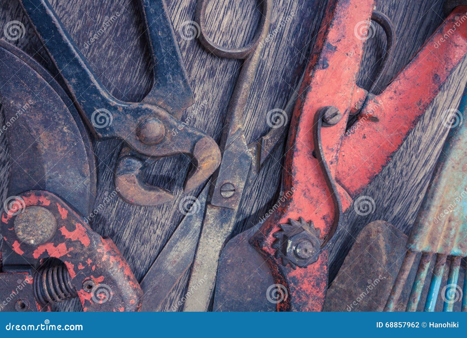 Old Tools Closeup - Vintage Tool Collection Stock Photo - Image of ...