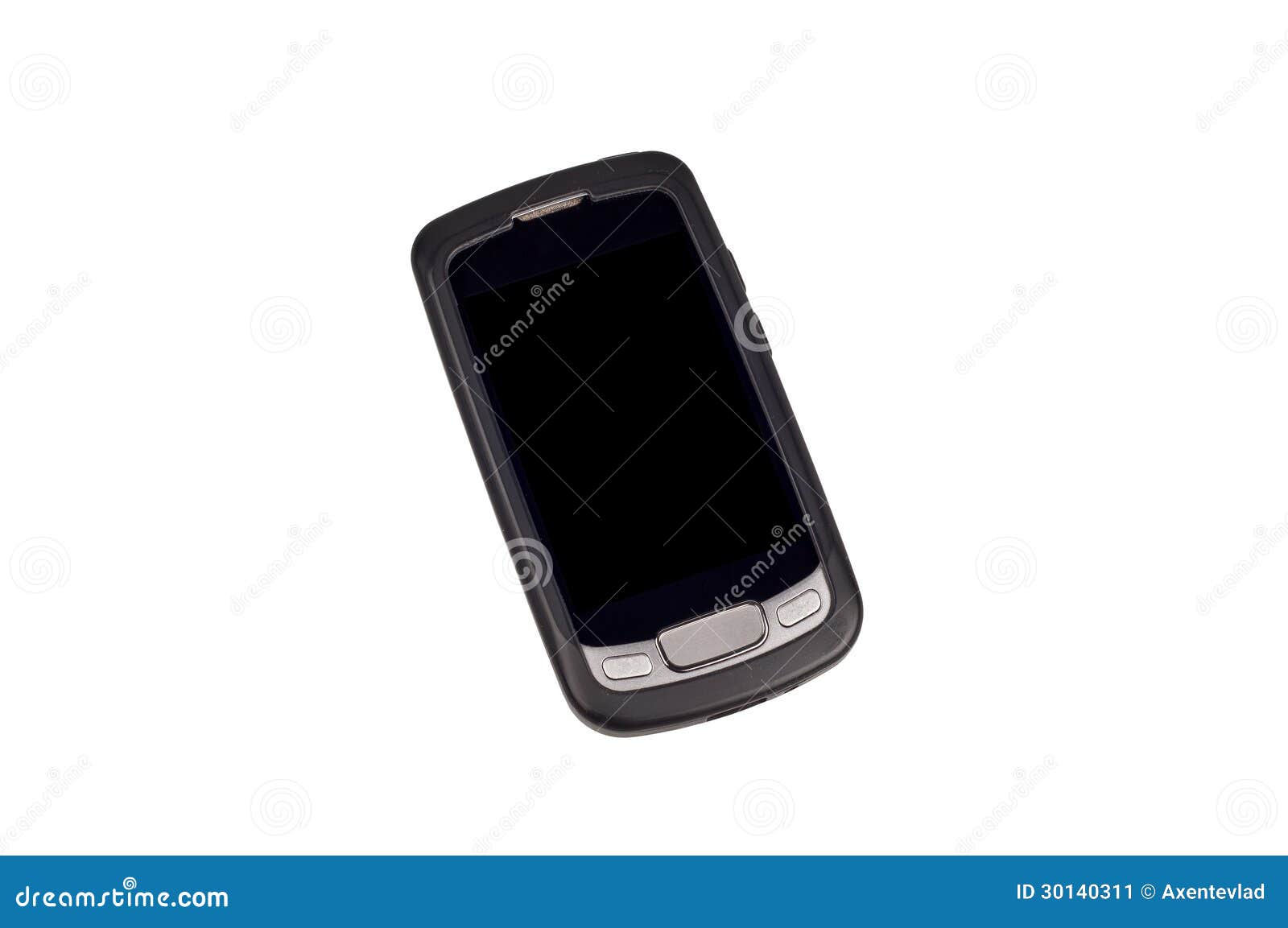 Old Touch Screen Smart Phone Isolated on White Stock Image - Image of