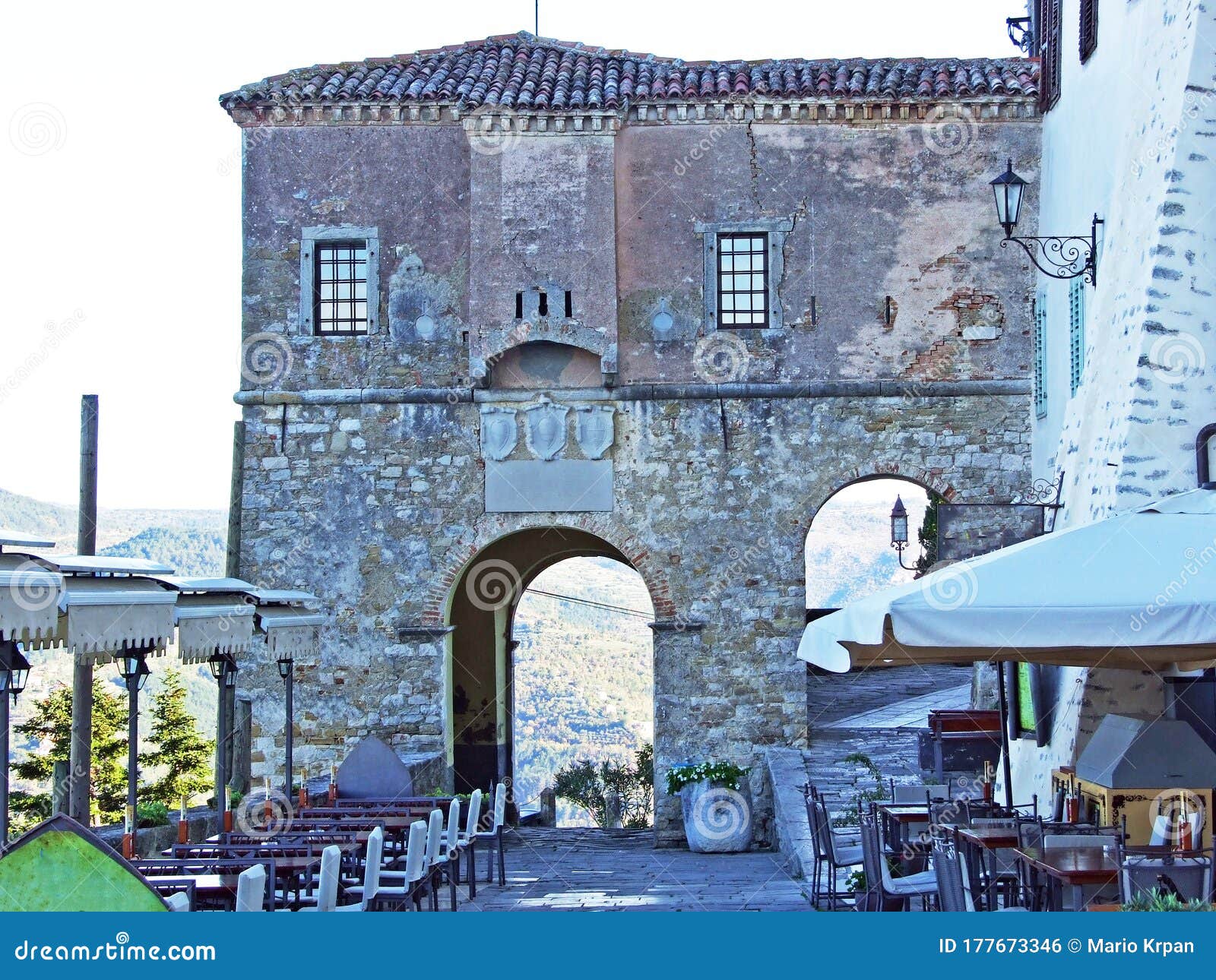old town with cultural and historical sights of motovun - istria, croatia