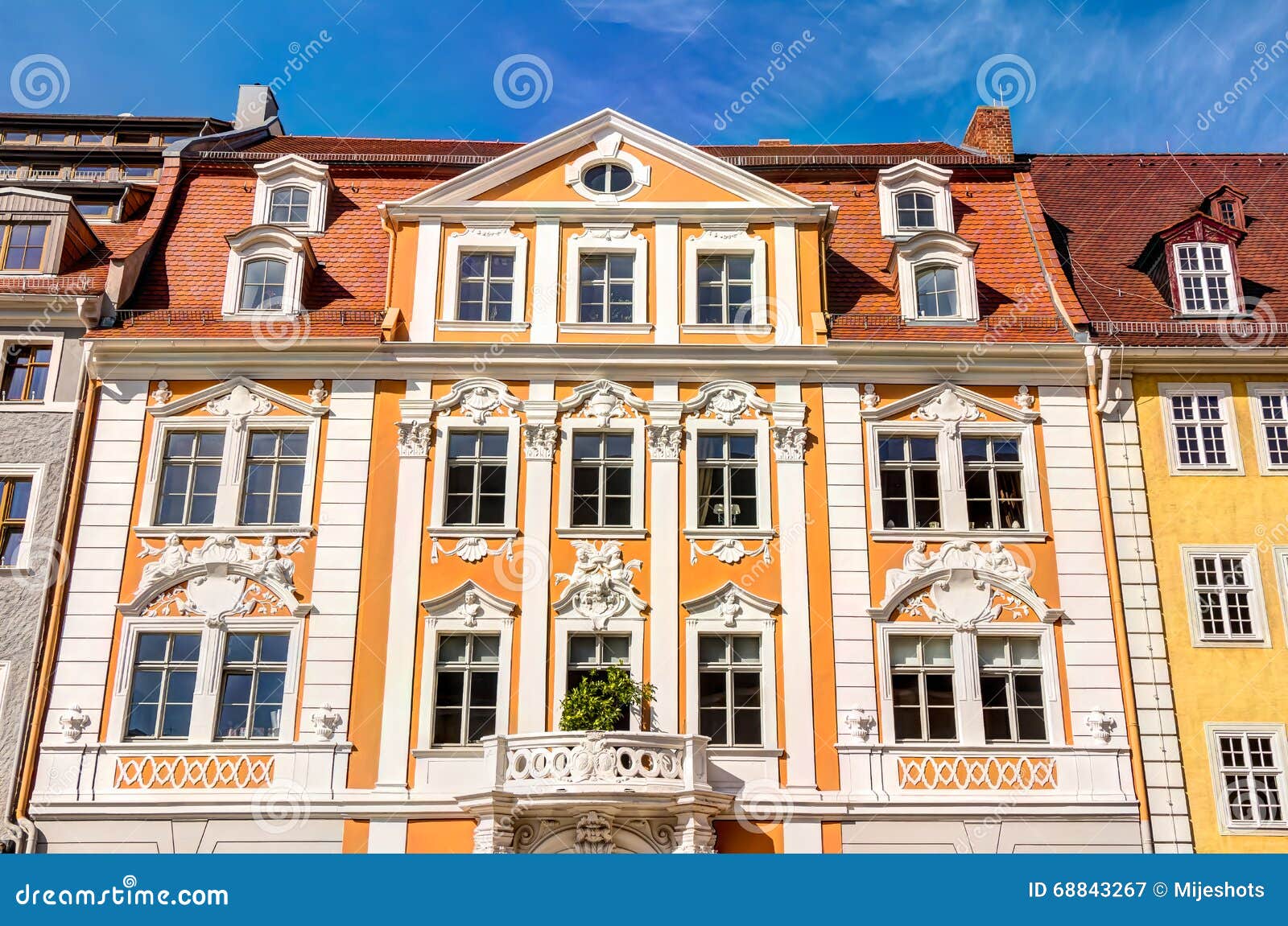 Old town house in Gorlitz stock image. Image of location 68843267