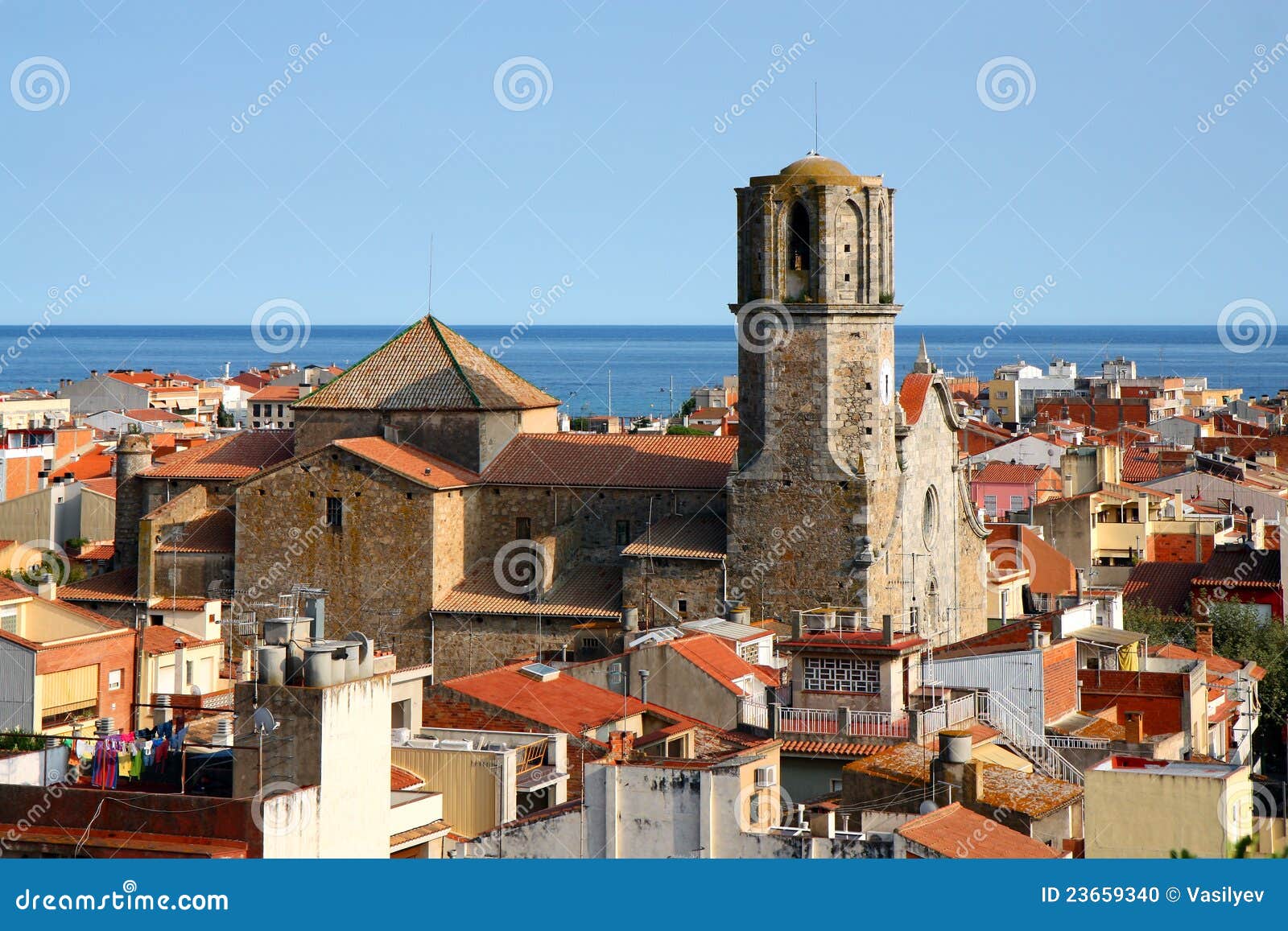 old town in malgrat de mar, spain