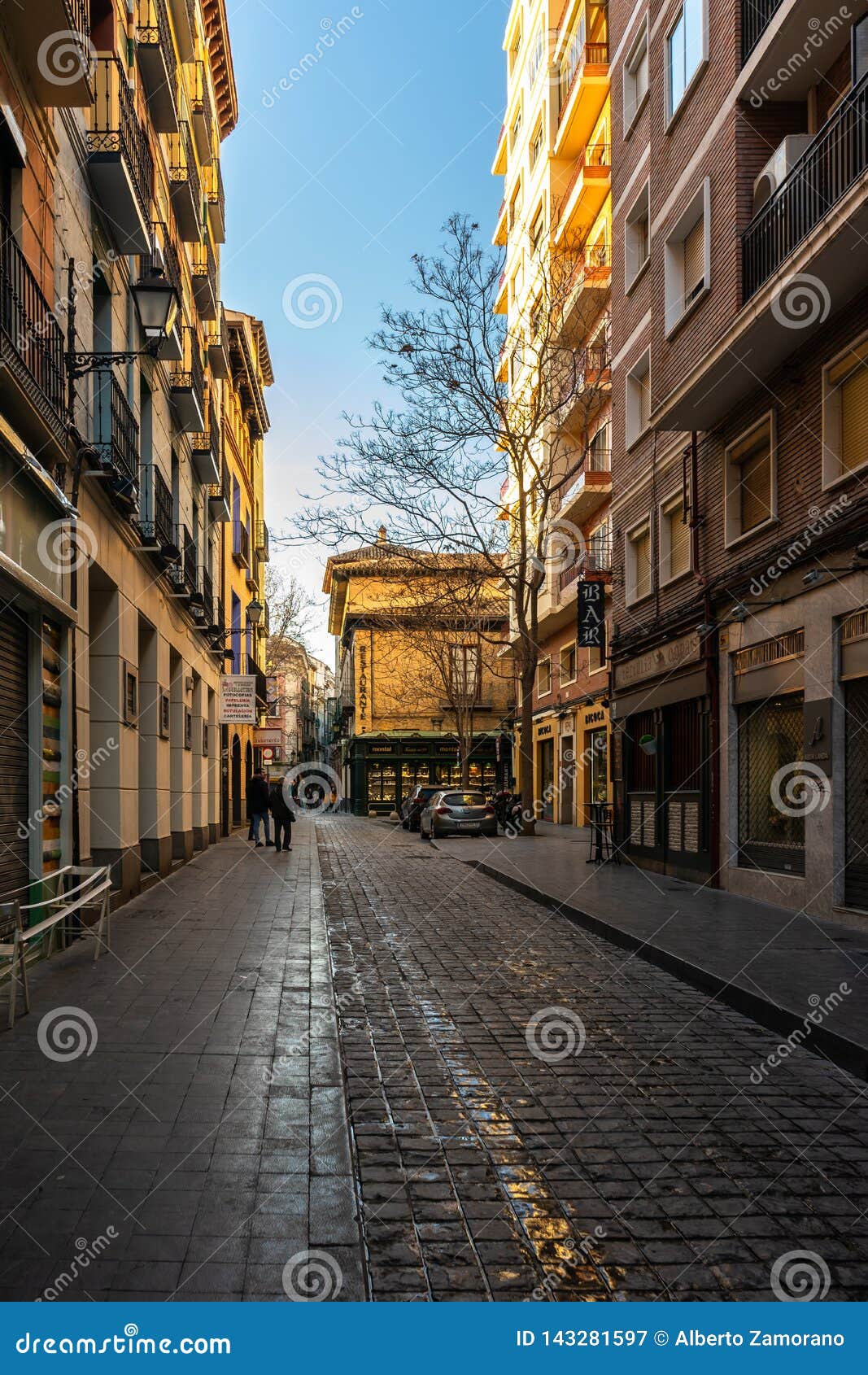 Old Town Street in Zaragoza, Spain Stock Image Image of saragossa, europe 143281597