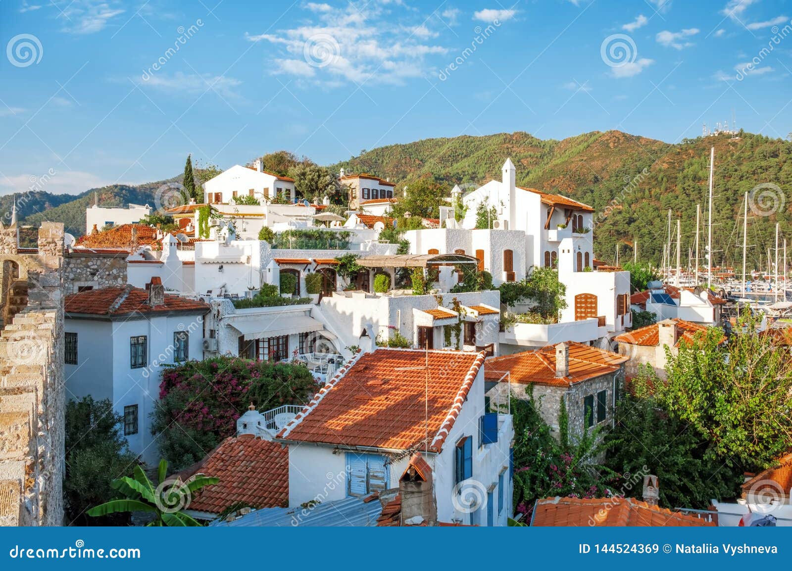 old town view in marmaris town, turkey