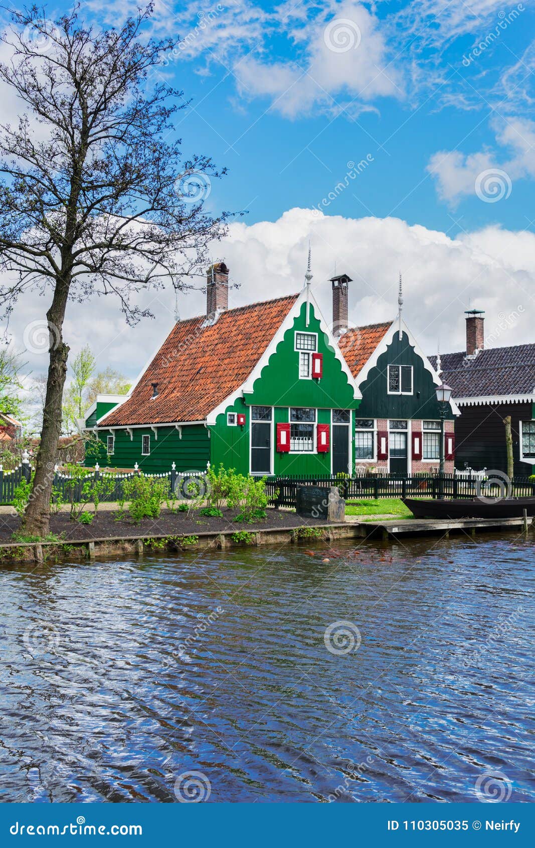 Old Town of Zaanse Schans, Netherlands Stock Image - Image of location ...