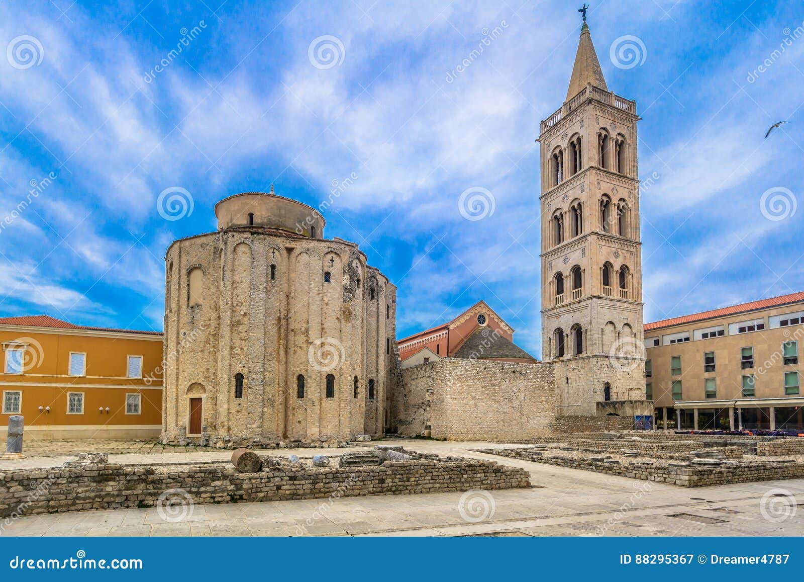 Old Town Zadar in Europe, Croatia. Stock Image - Image of historic